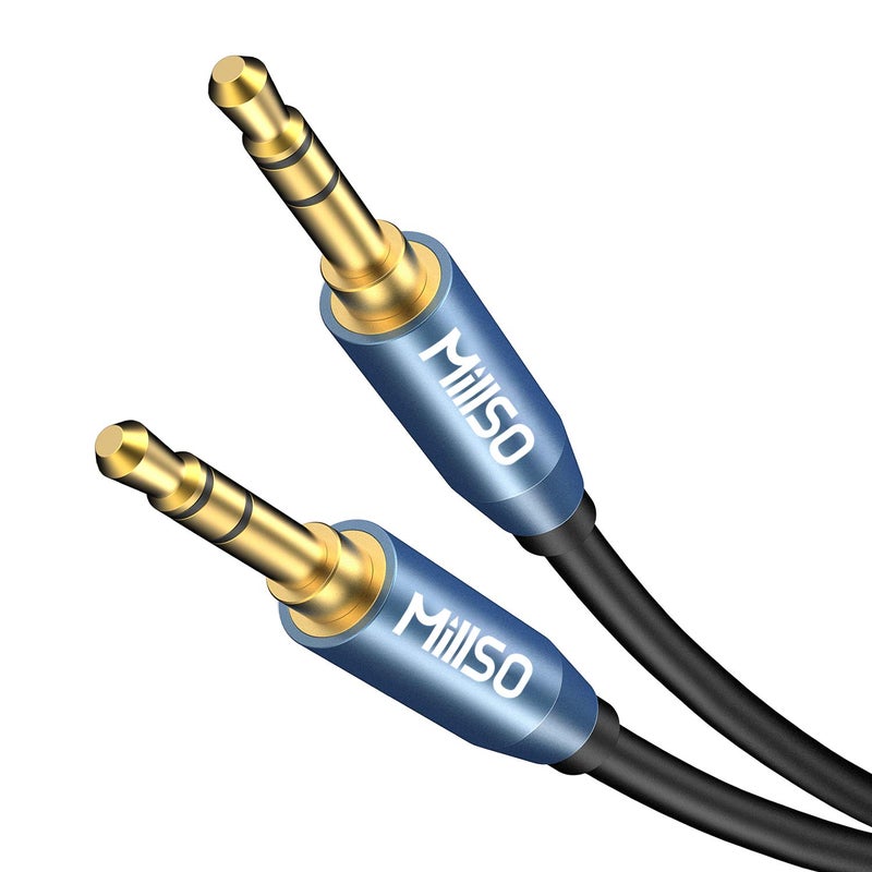 MillSO 16.4ft 3.5mm Male-to-Male AUX Cable for Headphones, Speakers, Smartphones, Tablets, MP3 Players, Computers - Image 1
